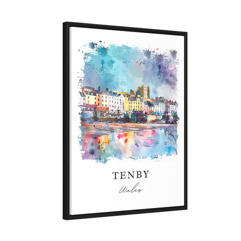 Tenby Wales Wall Art, Tenby Print, Wales Watercolor, Tenby Gift, Travel Print, Travel Poster, Housewarming Gift