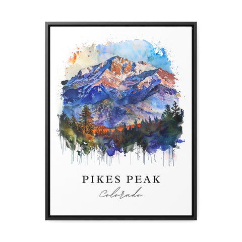 Pikes Peak CO Wall Art, Pikes Peak Print, Colorado Mountain Art, Pikes Peak Gift, Travel Print, Travel Poster, Housewarming Gift