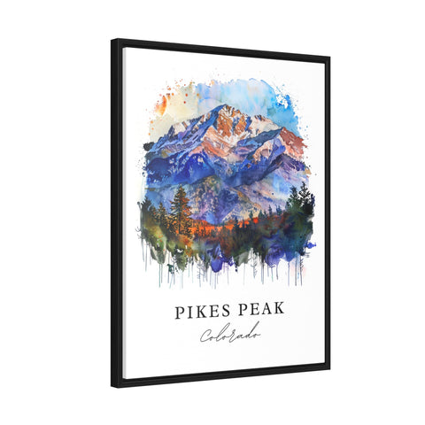 Pikes Peak CO Wall Art, Pikes Peak Print, Colorado Mountain Art, Pikes Peak Gift, Travel Print, Travel Poster, Housewarming Gift