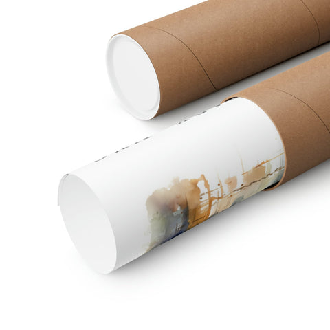 a couple of brown paper tubes sitting on top of each other
