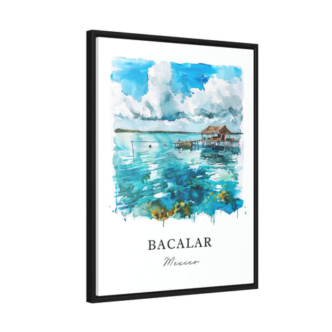 Bacalar MX Wall Art, Bacalar Print, Bacalar Mexico Watercolor, Bacalar Gift, Travel Print, Travel Poster, Housewarming Gift