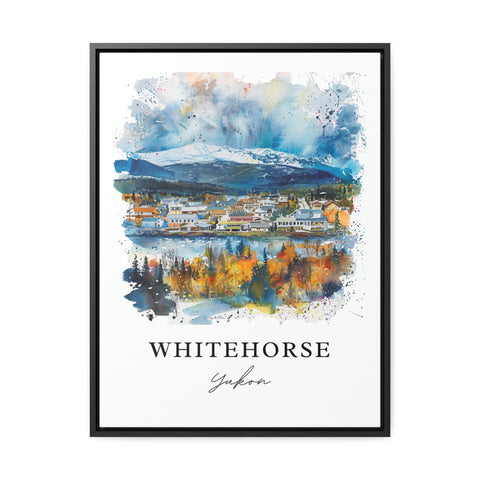 Whitehorse Wall Art, Yukon Canada Print, Whitehorse Watercolor, Whitehorse Canada Gift, Travel Print, Travel Poster, Housewarming Gift