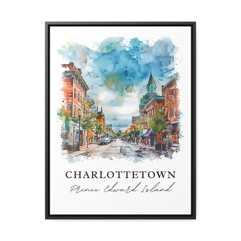 Charlottetown PEI Wall Art, Charlottetown Print, Prince Edwards Island Watercolor, Charlottetown Gift, Travel Print, Housewarming Gift