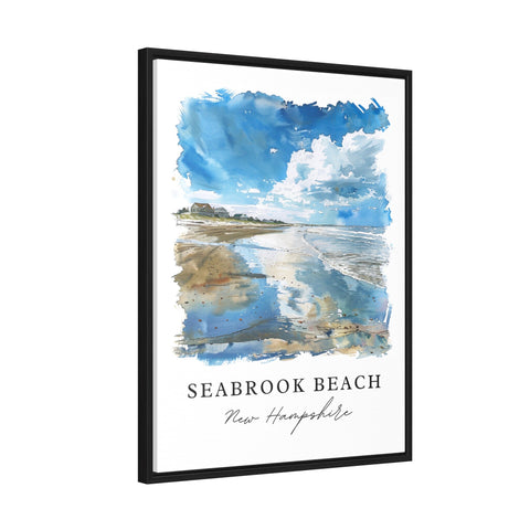 Seabrook Beach Art Print, New Hampshire Print, Rockingham NH Wall Art, Seabrook Gift, Travel Print, Travel Poster, Housewarming Gift