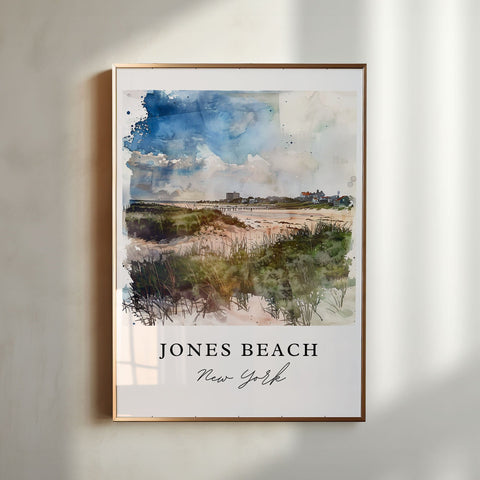 Jones Beach NY Art Print, Jones Beach Print, Wantagh Wall Art, NY Beach Gift, Travel Print, Travel Poster, Travel Gift, Housewarming Gift