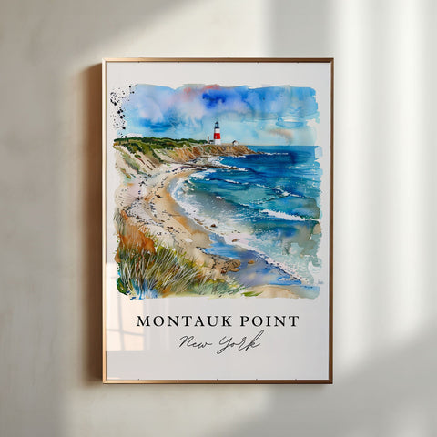 Montauk Point Art Print, Montauk Print, Long Island Wall Art, Montauk Beach Gift, Travel Print, Travel Gift, Housewarming Gift