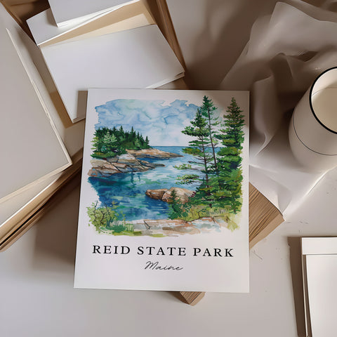 Reid State Park Art, Maine Print, Georgetown ME Wall Art, Reid State Park Gift, Travel Print, Travel Poster, Travel Gift, Housewarming Gift