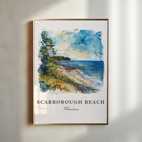 Scarborough Beach Art Print, Maine Print, Scarborough Wall Art, Maine Gift, Travel Print, Travel Poster, Travel Gift, Housewarming Gift