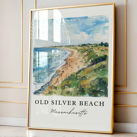 Old Silver Beach Art, Falmouth MA Print, Cape Cod Wall Art, Cape Cod Beach Gift, Travel Print, Travel Poster, Travel Gift, Housewarming Gift