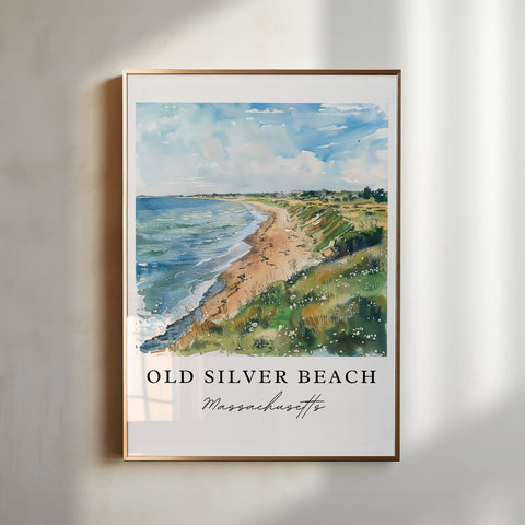Old Silver Beach Art, Falmouth MA Print, Cape Cod Wall Art, Cape Cod Beach Gift, Travel Print, Travel Poster, Travel Gift, Housewarming Gift