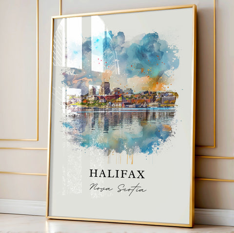 Halifax NS Wall Art, Nova Scotia Print, Halifax Watercolor, Halifax Nova Scotia Gift, Travel Print, Travel Poster, Housewarming Gift