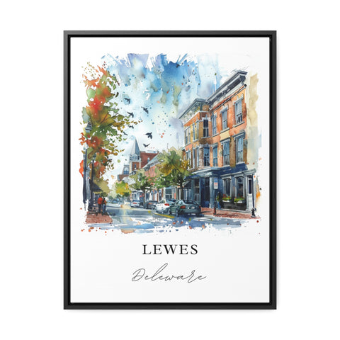 Lewes Delaware Wall Art, Rehoboth Print, Sussex County DE Watercolor, Lewes Delaware Gift, Travel Print, Travel Poster, Housewarming Gift