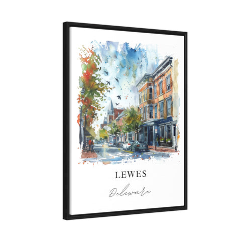 Lewes Delaware Wall Art, Rehoboth Print, Sussex County DE Watercolor, Lewes Delaware Gift, Travel Print, Travel Poster, Housewarming Gift