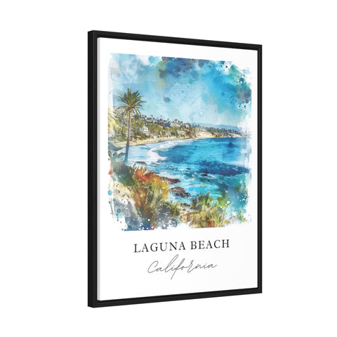 Laguna Beach Wall Art, Laguna Beach Print, Laguna Beach Watercolor, Laguna Beach CA Gift, Travel Print, Travel Poster, Housewarming Gift