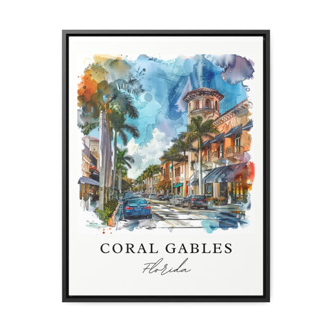 Coral Gables Art Print, Coral Gables Print, Florida Wall Art, Miami Art Gift, Travel Print, Travel Poster, Travel Gift, Housewarming Gift