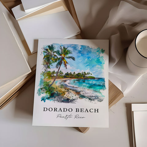 Dorado Beach PR Art, Puerto Rico Print, Dorado Wall Art, Puerto Rico Gift, Travel Print, Travel Poster, Travel Gift, Housewarming Gift