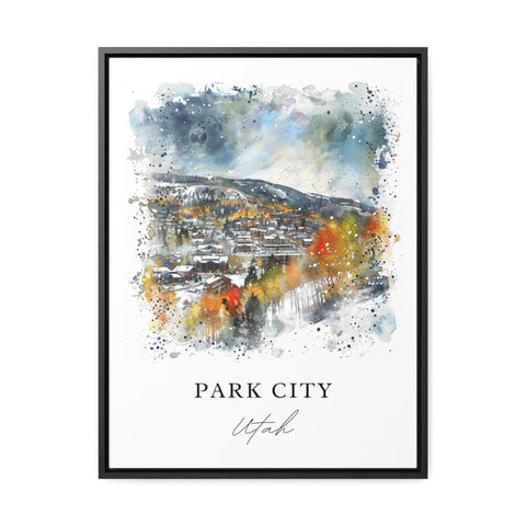 Park City Wall Art, Park City UT Print, Utah Watercolor, Park City Utah Gift, Travel Print, Travel Poster, Housewarming Gift