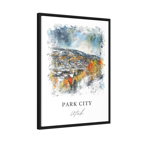 Park City Wall Art, Park City UT Print, Utah Watercolor, Park City Utah Gift, Travel Print, Travel Poster, Housewarming Gift