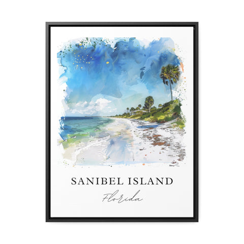 Sanibel Island Wall Art, Sanibel Island Print, Sanibel Isl Watercolor, Sanibel Island Gift, Travel Print, Travel Poster, Housewarming Gift