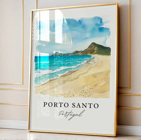 Porto Santo Art Print, Portugal Print, Porto Santo Island Wall Art, Portugal Gift, Travel Print, Travel Gift, Housewarming Gift