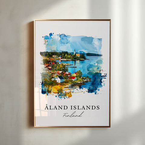 Aland Islands Art Print, Finland Print, Aland Wall Art, Finland Gift, Travel Print, Travel Poster, Travel Gift, Housewarming Gift