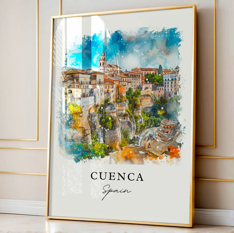 Cuenca Spain Art Print, Cuenca Print, Spain Wall Art, Cuenca Espana Gift, Travel Print, Travel Poster, Travel Gift, Housewarming Gift