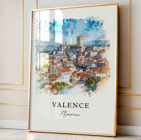 Valence Art Print, France Print, Valence Wall Art, Valence France Gift, Travel Print, Travel Poster, Travel Gift, Housewarming Gift