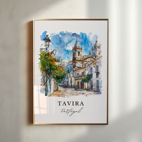 Tavira Art Print, Portugal Print, Tavira Wall Art, Portugal Gift, Travel Print, Travel Poster, Travel Gift, Housewarming Gift