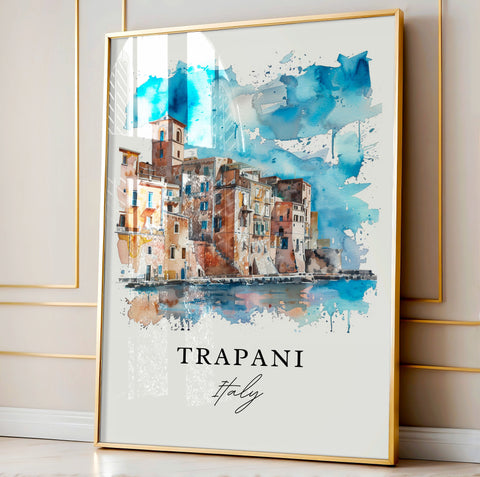 Trapani IT Art, Trapani Print, Italy Wall Art, Trapani Italy Gift, Travel Print, Travel Poster, Travel Gift, Housewarming Gift