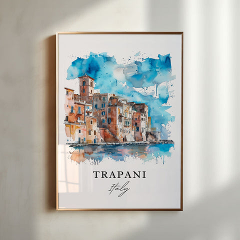 Trapani IT Art, Trapani Print, Italy Wall Art, Trapani Italy Gift, Travel Print, Travel Poster, Travel Gift, Housewarming Gift