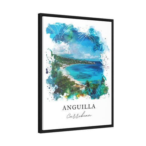 Anguilla Wall Art, Anguilla Print, Anguilla Carribean Watercolor, Anguilla Gift, Travel Print, Travel Poster, Housewarming Gift