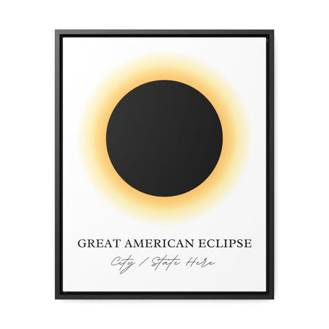 Custom Town Eclipse Art 2024, Eclipse Art Poster Print, Eclipse Souvenir Gift, Solar Eclipse Art, Great American Eclipse