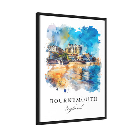 Bournemouth Wall Art, Bournemouth UK Print, Bournemouth Watercolor, Dorset England Gift, Travel Print, Travel Poster, Housewarming Gift
