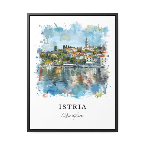 Istria Croatia Wall Art, Istria Print, Istria Croatia Watercolor, Gulf of Trieste Gift, Travel Print, Travel Poster, Housewarming Gift