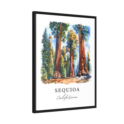 Sequioa Wall Art, Sequioa National Park Print, Sequioa Trees Watercolor, California Gift, Travel Print, Travel Poster, Housewarming Gift