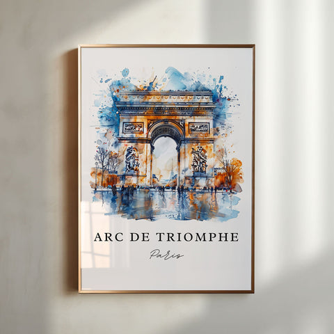 Arc De Triomphe Wall Art, Arc De Triomphe Print, Paris Watercolor, Arc De Triomphe Gift, Travel Print, Travel Poster, Housewarming Gift