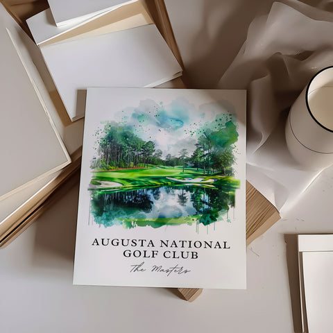 Augusta National Golf Club Wall Art, The Masters Print, Augusta Georgia Watercolor, The Masters Gift, Travel Print, Housewarming Gift