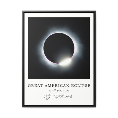 2024 Eclipse Art, Custom Town Eclipse Art, Eclipse Poster, Eclipse Souvenir Gift, Solar Eclipse Art, Great American Eclipse