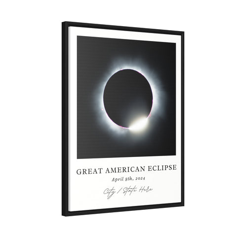 2024 Eclipse Art, Custom Town Eclipse Art, Eclipse Poster, Eclipse Souvenir Gift, Solar Eclipse Art, Great American Eclipse