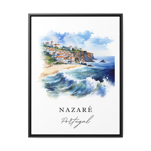 Nazare Wall Art, Nazare Portugal Print, Portugal Watercolor, Nazare Gift, Travel Print, Travel Poster, Housewarming Gift