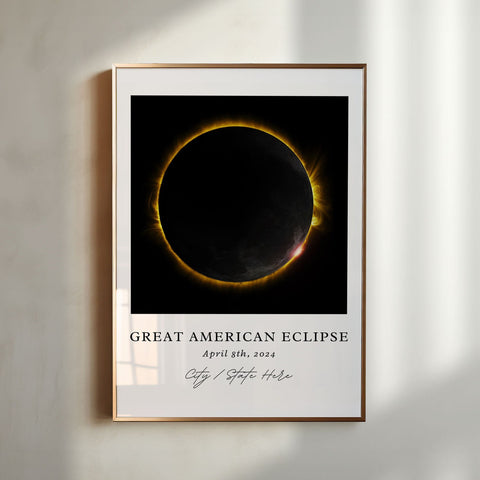 Custom Eclipse Artwork, 2024 Eclipse Art, Solar Eclipse Print, Eclipse Souvenir, Solar Eclipse Art, Great American Eclipse Custom