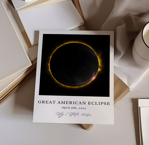 Custom Eclipse Artwork, 2024 Eclipse Art, Solar Eclipse Print, Eclipse Souvenir, Solar Eclipse Art, Great American Eclipse Custom
