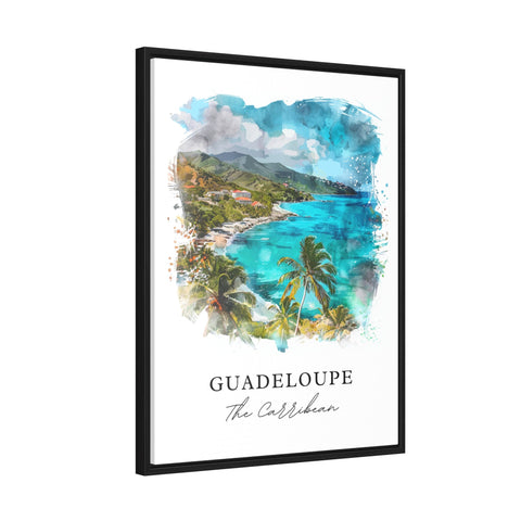 Guadeloupe Wall Art, Guadeloupe Print, Guadeloupe Caribbean Watercolor, Guadeloupe Island Gift, Travel Print, Housewarming Gift