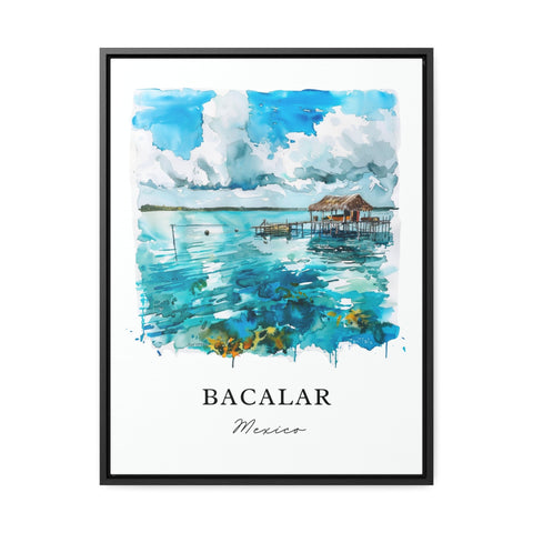 Bacalar MX Wall Art, Bacalar Print, Bacalar Mexico Watercolor, Bacalar Gift, Travel Print, Travel Poster, Housewarming Gift