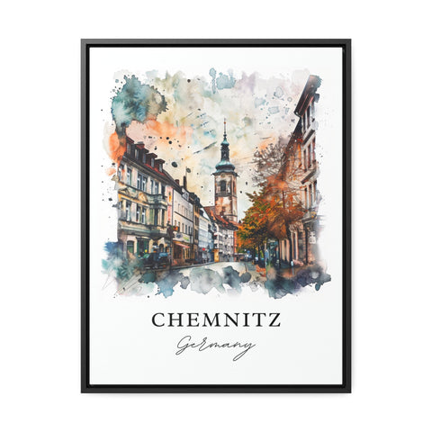 Chemnitz Wall Art, Chemnitz Germany Print, Germany Watercolor, Saxony Germany Art, Travel Print, Travel Poster, Housewarming Gift