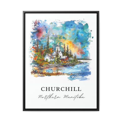 Churchill Manitoba Wall Art, Hudson Bay Print, Manitoba Watercolor, Manitoba Gift, Travel Print, Travel Poster, Housewarming Gift