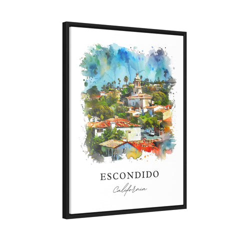 Escondido Wall Art, Escondido California Print, Escondido Watercolor, Escondido CA Gift, Travel Print, Travel Poster, Housewarming Gift