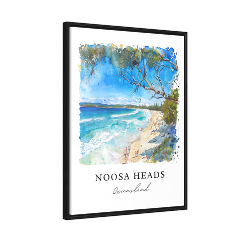 Noosa Heads Wall Art, Queensland Print, Noosa Beach Watercolor, Queensland Gift, Travel Print, Travel Poster, Housewarming Gift
