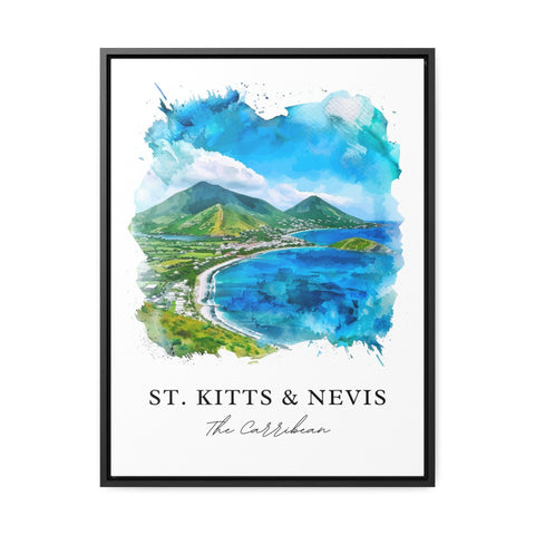 St. Kitts and Nevis Wall Art, St Kitts Print, Nevis Watercolor, St Kitts + Nevis Gift, Travel Print, Travel Poster, Housewarming Gift