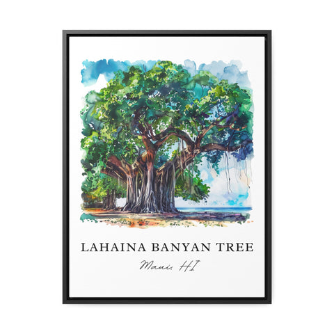 Lahaina Banyan Tree Art, Lahaina Print, Maui Watercolor, Lahaina Gift, Travel Print, Travel Poster, Housewarming Gift